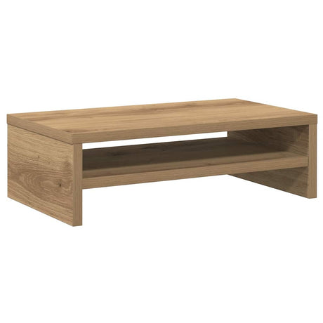 VidaXL Monitorständer 42x24x13 cm, handgefertigtes Holz, handwerkliche Eichenfarbe