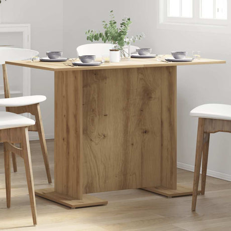 Vidaxl eettafel 110x60x75 cm bewerkt hout artisanaal eikenkleurig