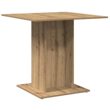 Vidaxl eettafel 80x80x75 cm bewerkt hout artisanaal eikenkleurig