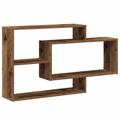 Vidaxl wandschap 104x20x58,5 cm bewerkt hout oud houtkleurig