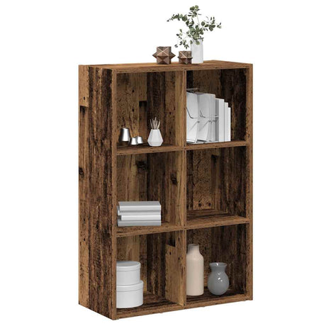 Vidaxl boekenkast dressoir 66x30x98 cm bewerkt hout oud houtkleurig