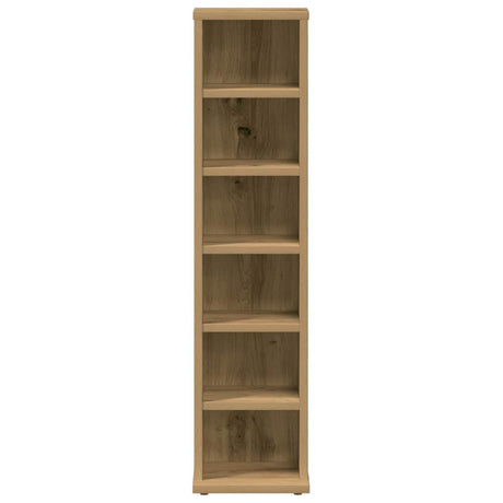 Vidaxl cd-kast 21x20x88 cm bewerkt hout artisanaal eikenkleurig