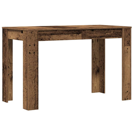Vidaxl eettafel 120x60x76 cm bewerkt hout oud houtkleurig