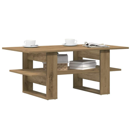 Vidaxl salontafel 102x55x42 cm bewerkt hout artisanaal eikenkleur