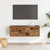 Vidaxl wandkast 60x26x18,5 cm bewerkt hout oud houtkleurig