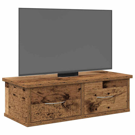 Vidaxl wandkast 60x26x18,5 cm bewerkt hout oud houtkleurig