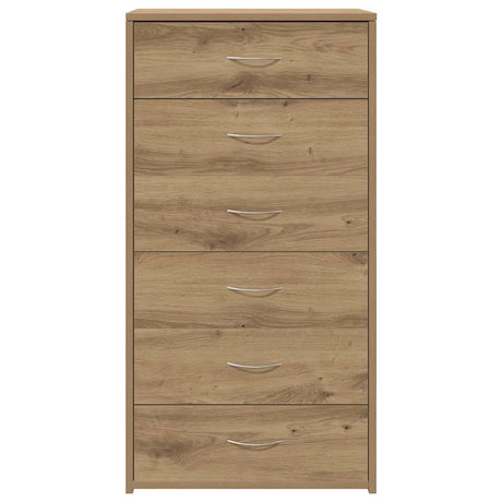Vidaxl dressoir met 6 lades 50x34x96 cm bewerkt hout artisanaal eiken