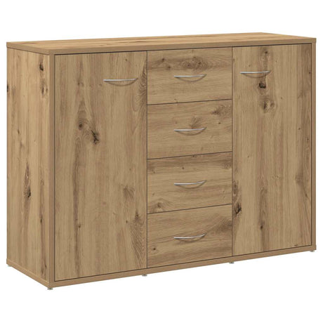 Vidaxl dressoir 88x30x64 cm bewerkt hout artisanaal eikenkleur