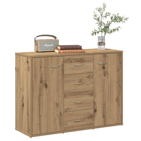 Vidaxl dressoir 88x30x64 cm bewerkt hout artisanaal eikenkleur