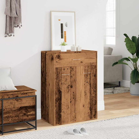 VidaXL Schuhschrank 60x35x84 cm fertiges Holz, altholzfarben