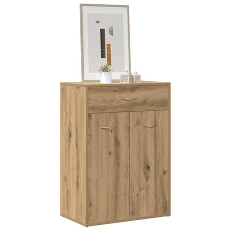 Vidaxl schoenenkast 60x35x84 cm bewerkt hout artisanaal eikenkleur