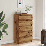Vidaxl ladekast 60x36x103 cm bewerkt hout oud houtkleurig