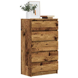 Vidaxl ladekast 60x36x103 cm bewerkt hout oud houtkleurig