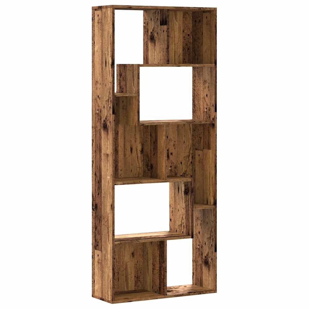 Vidaxl boekenkast 67x24x161 cm bewerkt hout oud houtkleurig