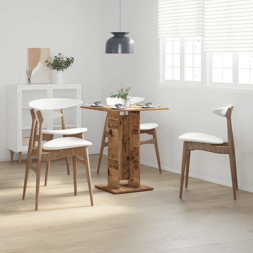 Vidaxl bistrotafel 60x60x75 cm bewerkt hout oud houtkleurig
