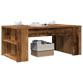 Vidaxl salontafel 102x55x42 cm bewerkt hout oud houtkleurig