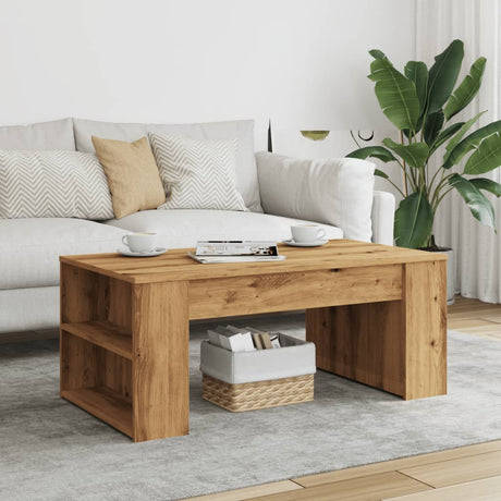 Vidaxl salontafel 102x55x42 cm bewerkt hout artisanaal eikenkleur