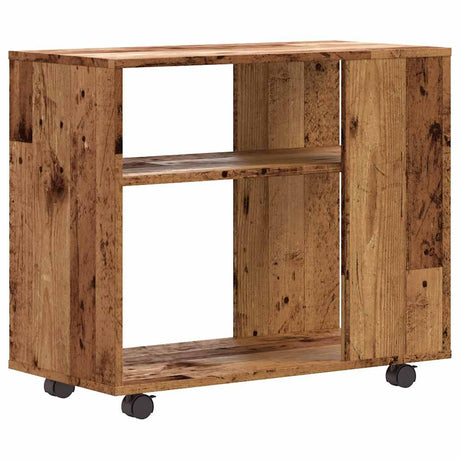 Vidaxl bijzettafel 70x35x60,5 cm bewerkt hout oud houtkleurig