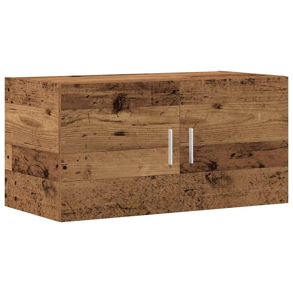 Vidaxl wandkast 80x39x40 cm bewerkt hout oud houtkleurig