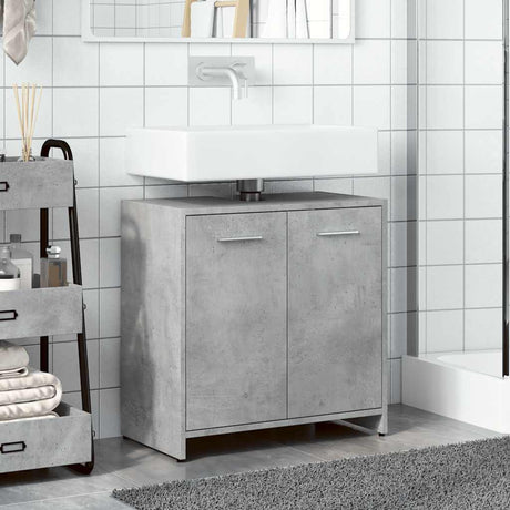 Vidaxl wastafelkast 60x33x60 cm bewerkt hout betongrijs