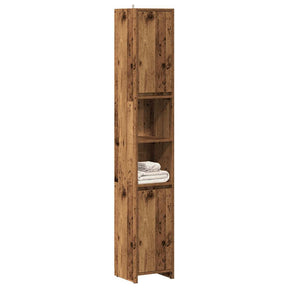 Vidaxl badkamerkast 30x30x183,5 cm bewerkt hout oud houtkleurig