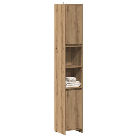 Vidaxl badkamerkast 30x30x183,5 cm bewerkt hout artisanaal eikenkleur