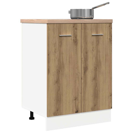 Vidaxl onderkast lyon 60x46x81,5 cm bewerkt hout artisanaal eikenkleur