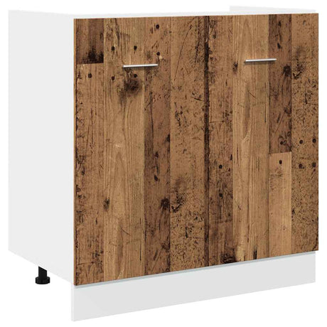 Vidaxl wastafelonderkast lyon 80x46x81,5 cm bewerkt hout oud houtkleurig