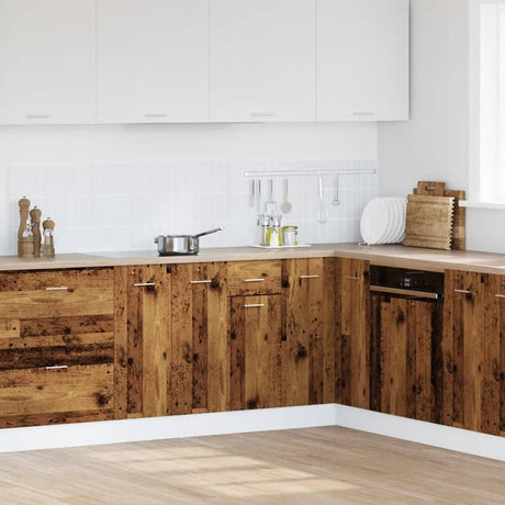 Vidaxl onderkast met lade lyon 30x46x81,5 cm bewerkt hout oud houtkleurig