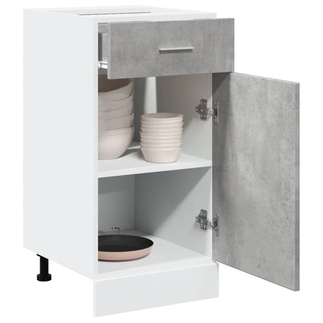 Vidaxl onderkast met lade lyon 40x46x81,5 cm bewerkt hout betongrijs