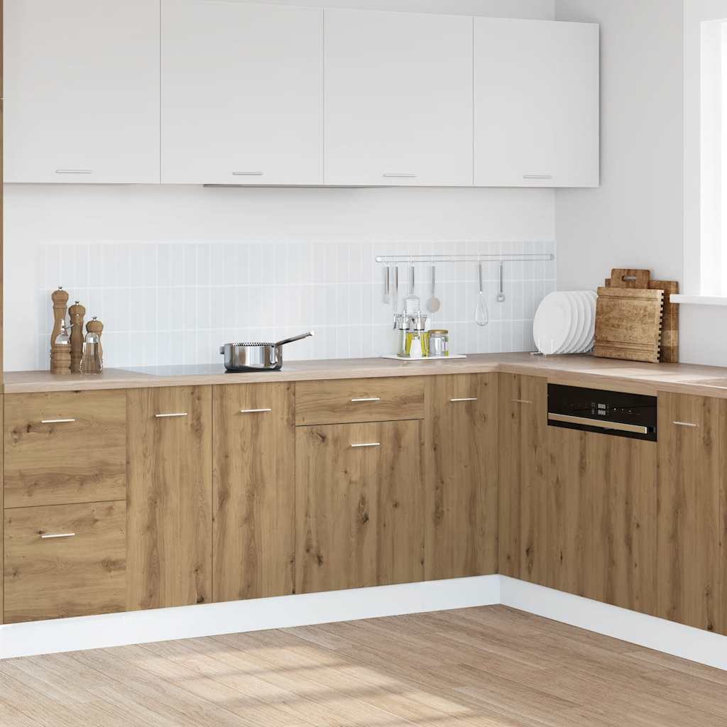 Vidaxl onderkast met lade lyon 40x46x81,5 cm bewerkt hout artisanaal eiken