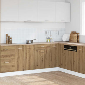 Vidaxl onderkast met lade lyon 40x46x81,5 cm bewerkt hout artisanaal eiken