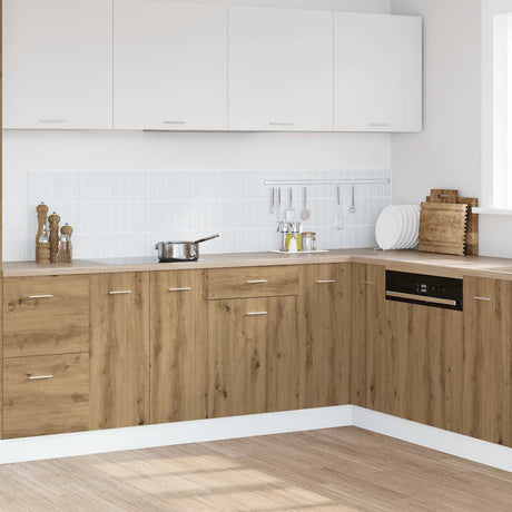 Vidaxl onderkast met lade lyon 50x46x81,5 cm bewerkt hout artisanaal eiken
