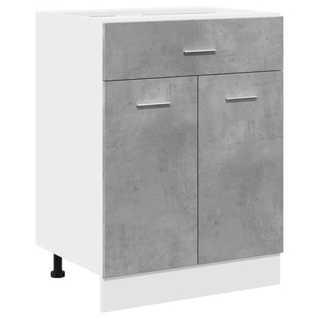 Vidaxl onderkast met lade lyon 60x46x81,5 cm bewerkt hout betongrijs