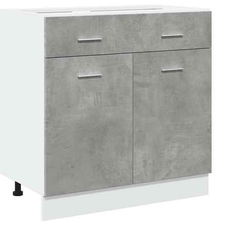 Vidaxl onderkast met lade lyon 80x46x81,5 cm bewerkt hout betongrijs