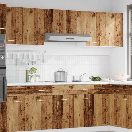Vidaxl bovenkast lyon 40x31x60 cm bewerkt hout oud houtkleurig