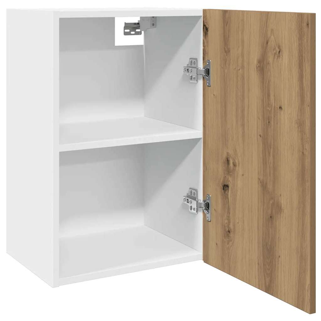 Vidaxl bovenkast lyon 40x31x60 cm bewerkt hout artisanaal eikenkleur