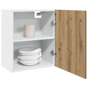 Vidaxl bovenkast lyon 50x31x60 cm bewerkt hout artisanaal eikenkleur