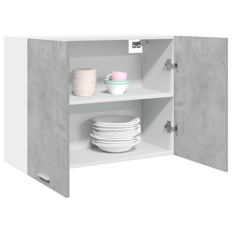 Vidaxl bovenkast lyon 80x31x60 cm bewerkt hout betongrijs