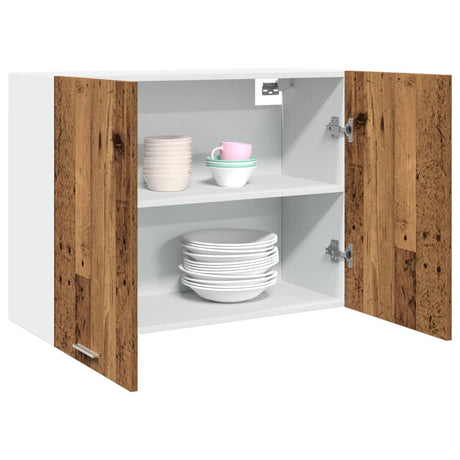 Vidaxl bovenkast lyon 80x31x60 cm bewerkt hout oud houtkleurig