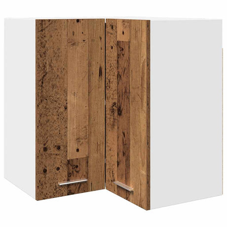 Vidaxl hanghoekkast lyon 57x57x60 cm bewerkt hout oud houtkleurig