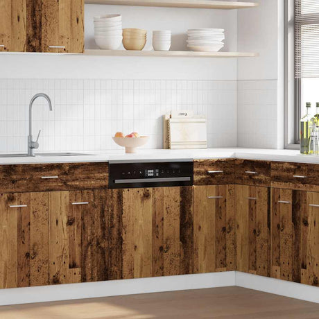Vidaxl vaatwasserpaneel lyon 45x3x67 cm bewerkt hout oud houtkleurig
