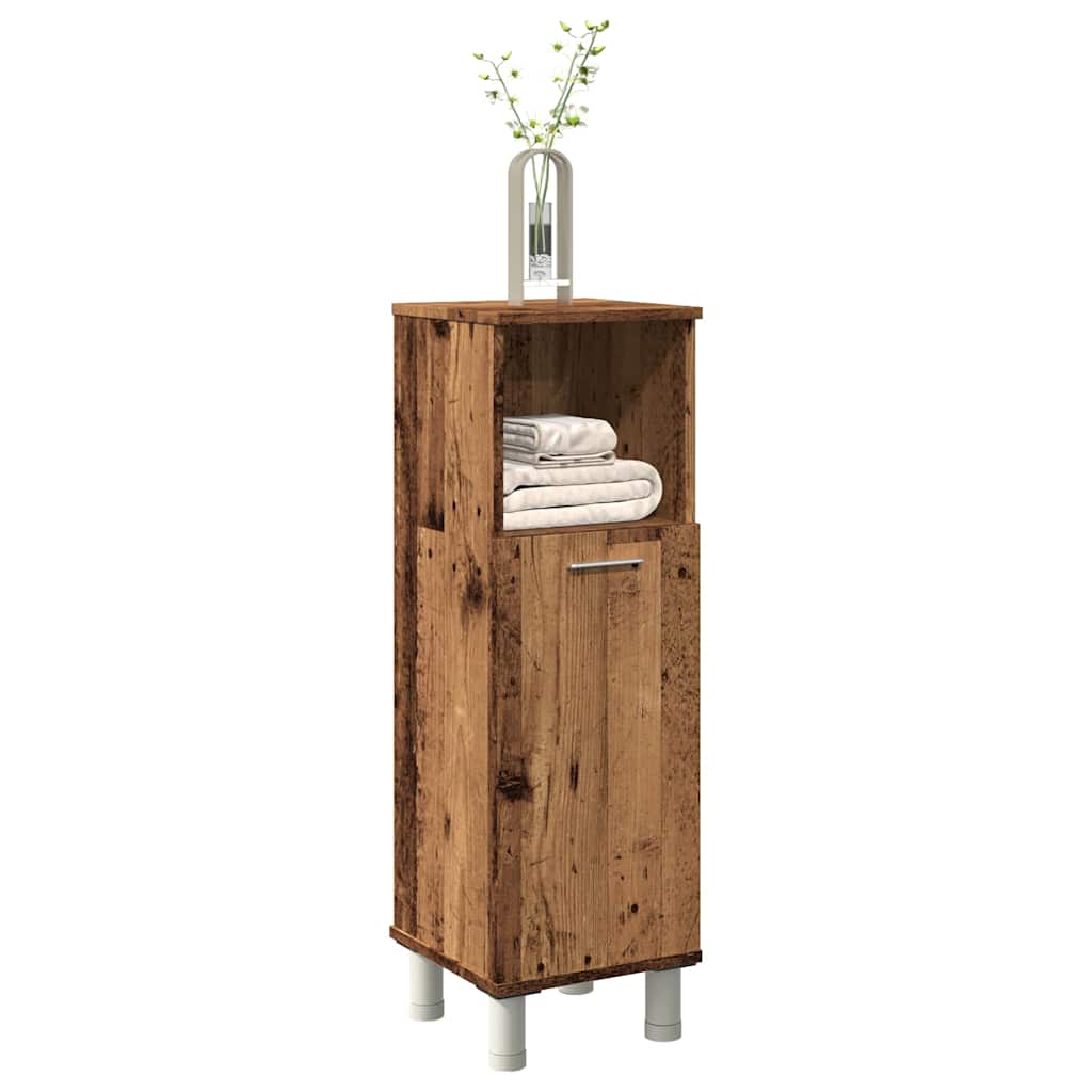 Vidaxl badkamerkast 30x30x95 cm bewerkt hout oud houtkleurig