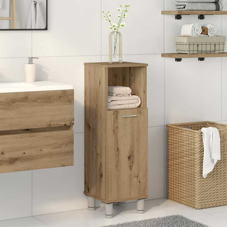 Vidaxl badkamerkast 30x30x95 cm bewerkt hout artisanaal eikenkleur