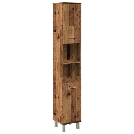 Vidaxl badkamerkast 30x30x179 cm bewerkt hout oud houtkleurig