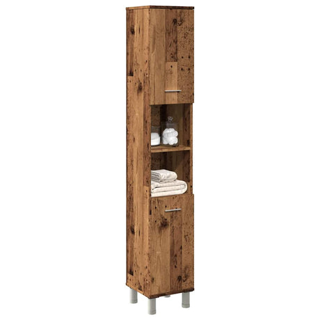 Vidaxl badkamerkast 30x30x179 cm bewerkt hout oud houtkleurig