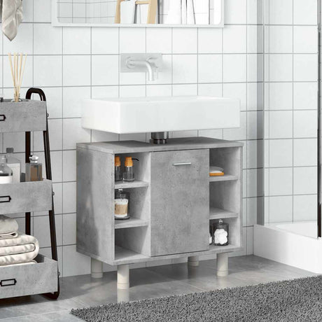 Vidaxl badkamerkast 60x32x53,5 cm spaanplaat betongrijs