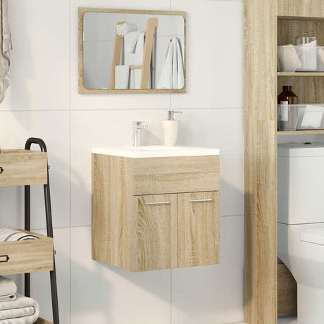 Vidaxl wastafelkast 41x38,5x46 cm bewerkt hout sonoma eikenkleurig