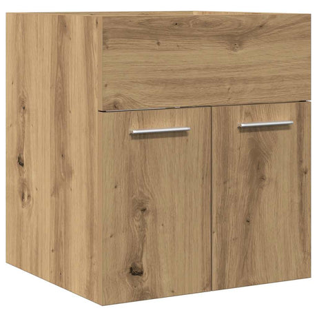 Vidaxl wastafelkast 41x38,5x46 cm bewerkt hout artisanaal eikenkleur