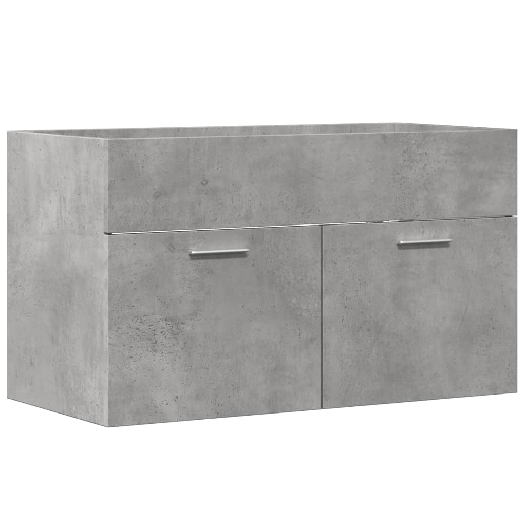 Vidaxl wastafelkast 80x38,5x46 cm spaanplaat betongrijs
